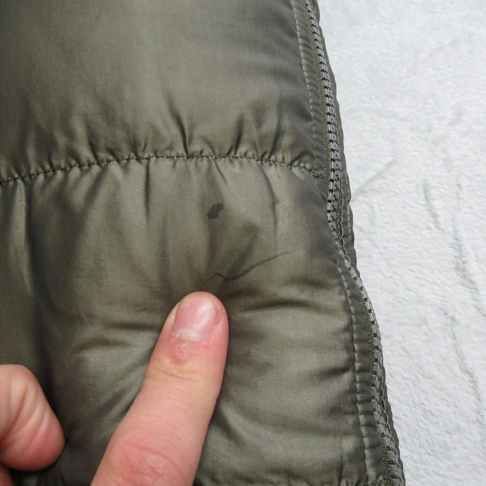 The North Face Down Jacket Womens Medium Green 600 Insulated Quilted Puff THICK - Picture 7 of 14